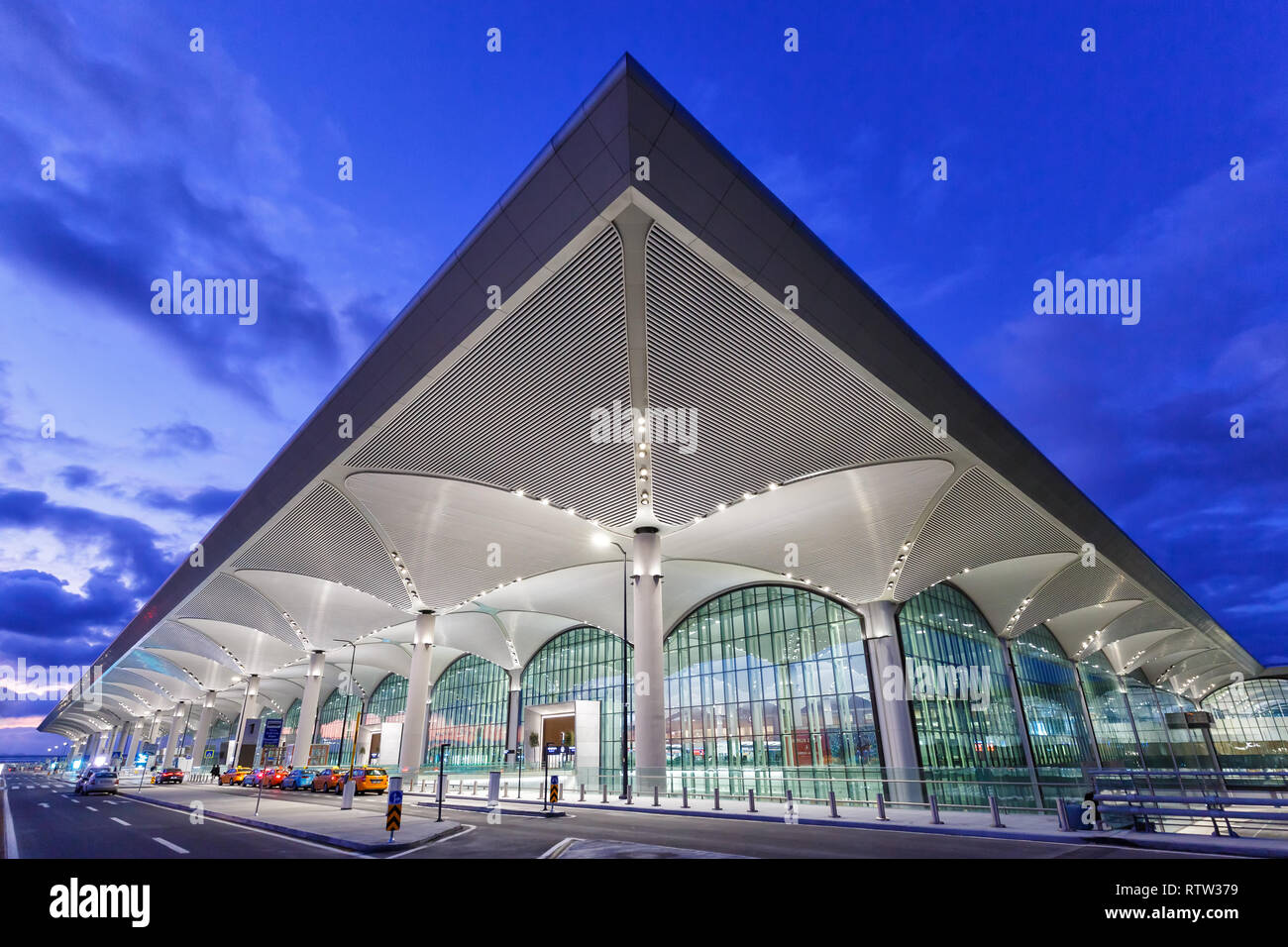 Istanbul, Turkey – February 14, 2019: Terminal of Istanbul New Airport ...