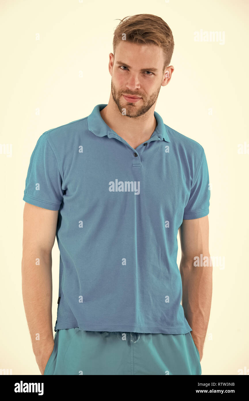 blue casual clothes. Sport fashion 