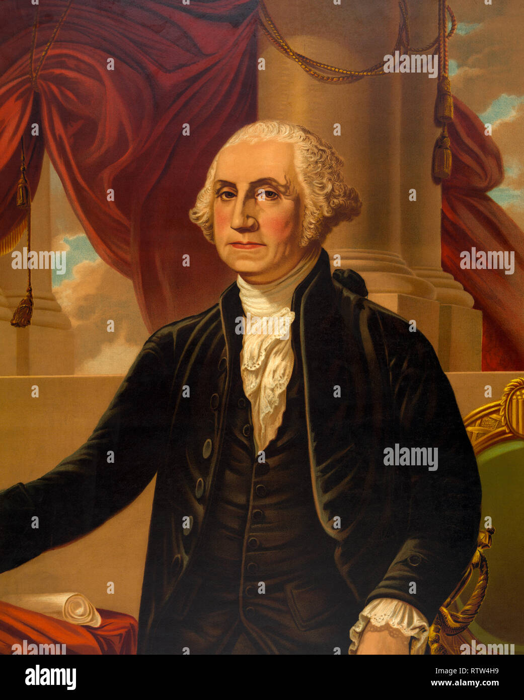 print of washington from a painting by gilbert stuart Image