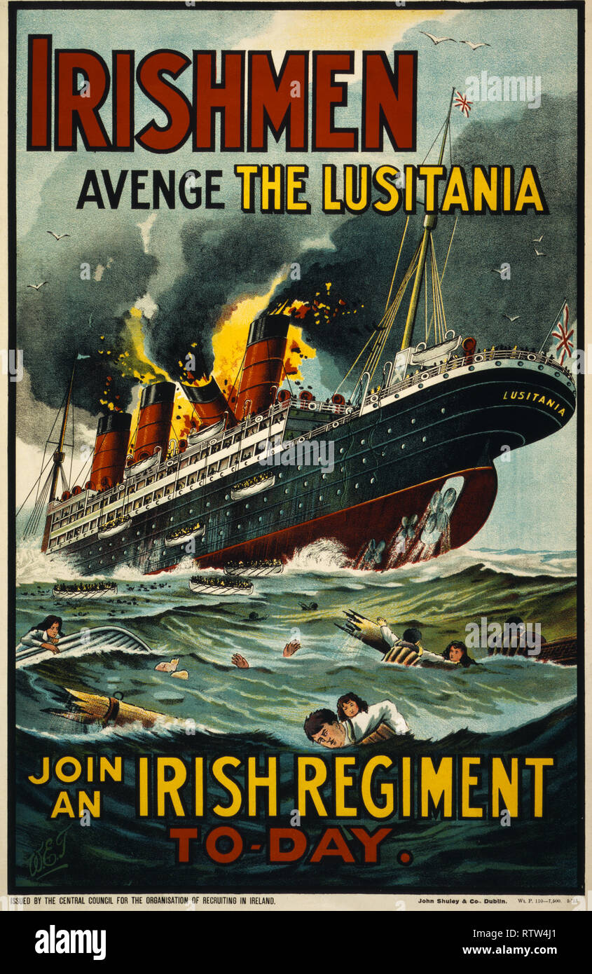 Irish World War One Recruitment Poster Calling On Irishmen
