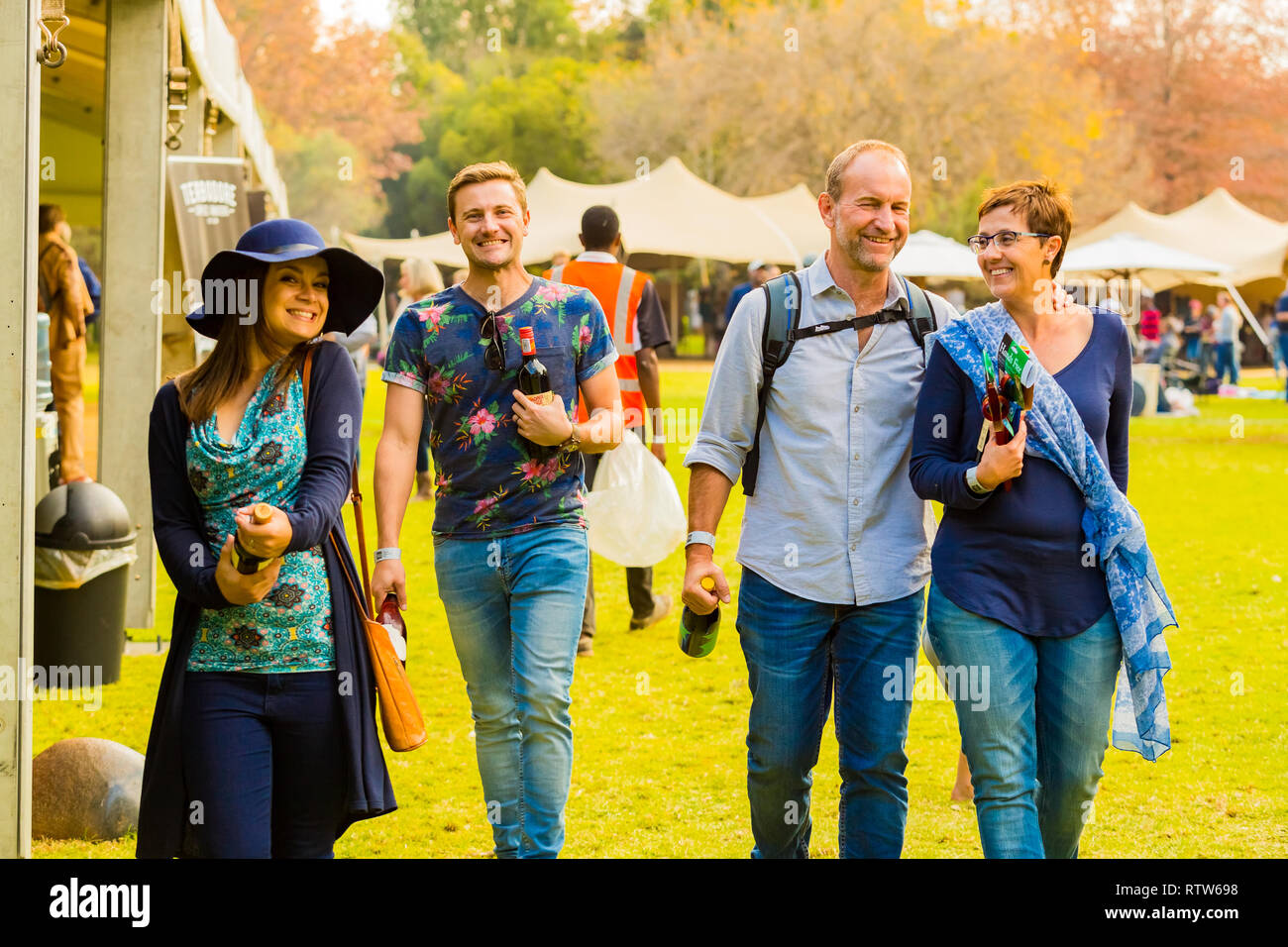 Johannesburg, South Africa May 12 2018 People at an outdoor Food and