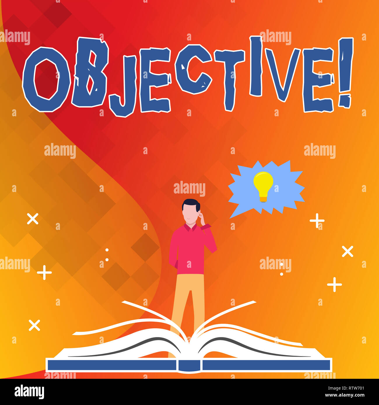 Text sign showing Objective. Conceptual photo Goal planned to be ...