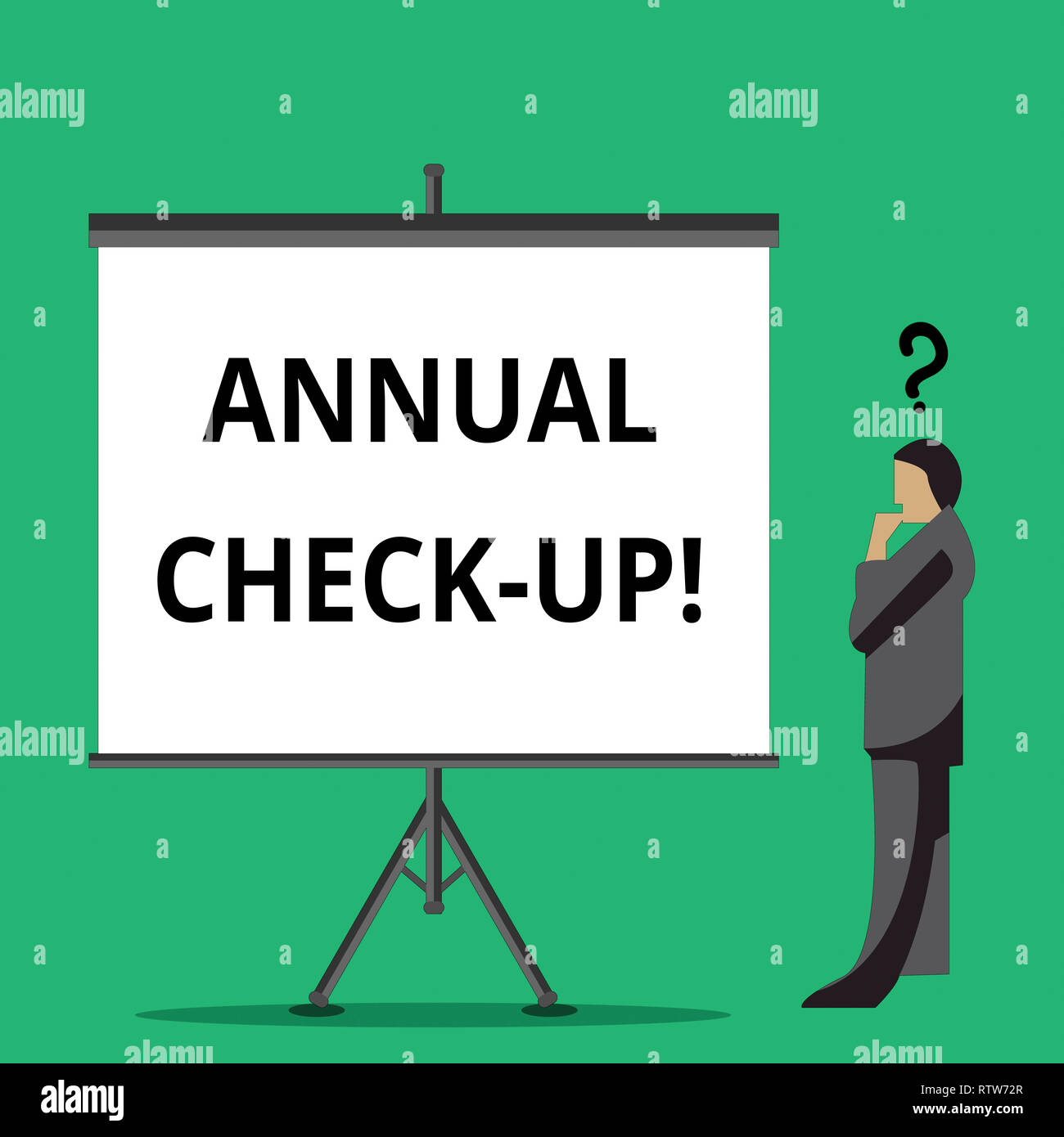 Handwriting Text Writing Annual Check Up Concept Meaning Yearly Evaluation And Demonstrating 
