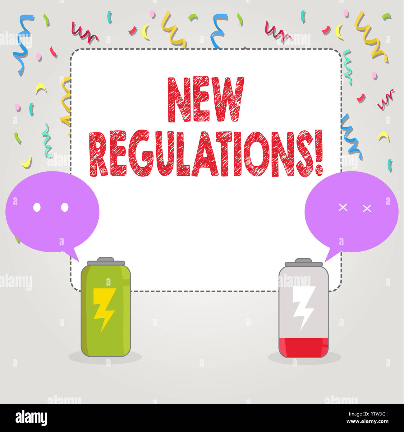 Text sign showing New Regulations. Conceptual photo Change of Laws ...