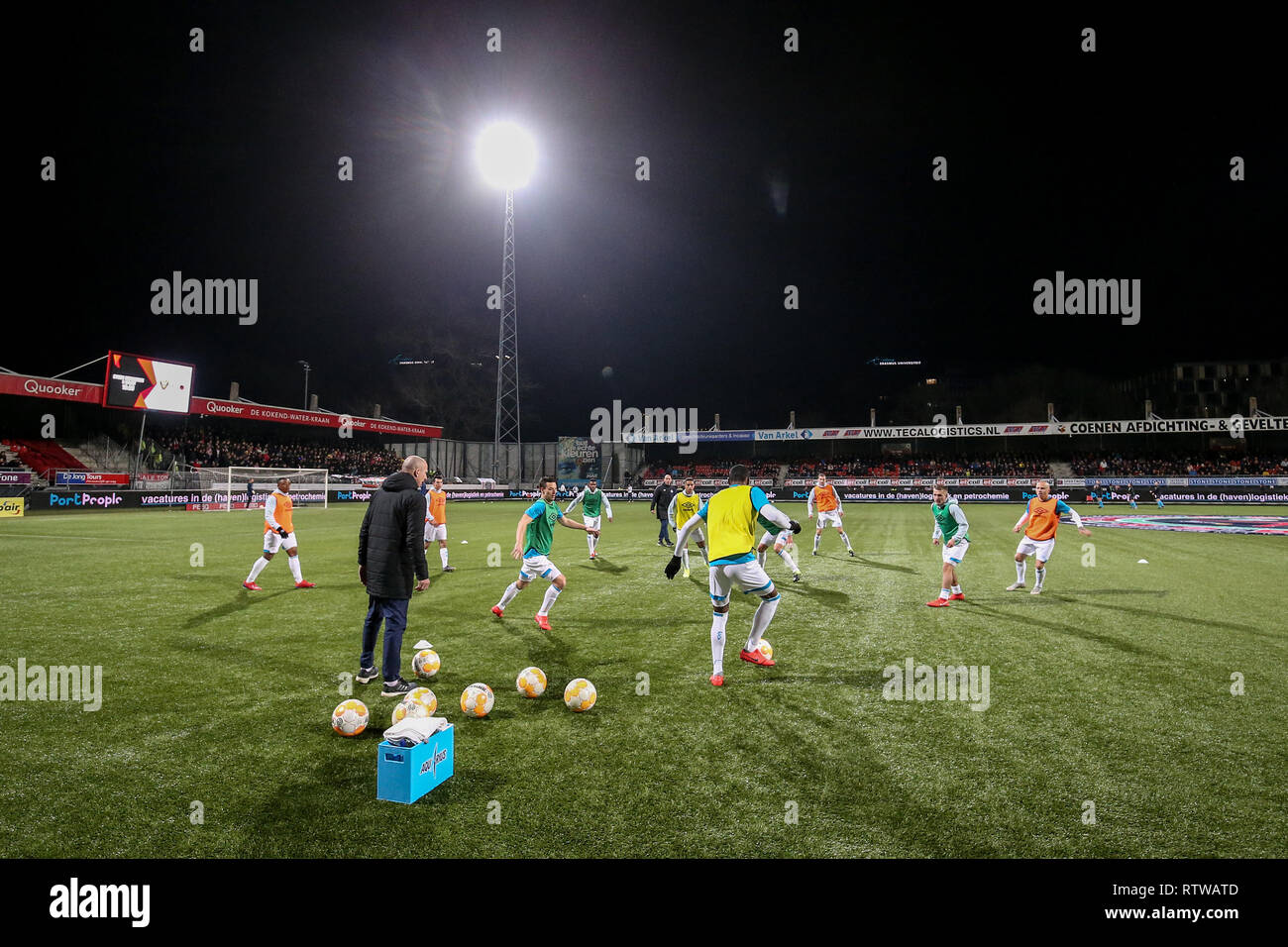 ROTTERDAM - Excelsior - PSV , Football , Season 2018/2019 , Eredivisie , Van Donge de Roo stadium , 02-03-2019 , Warming up of PSV players Stock Photo