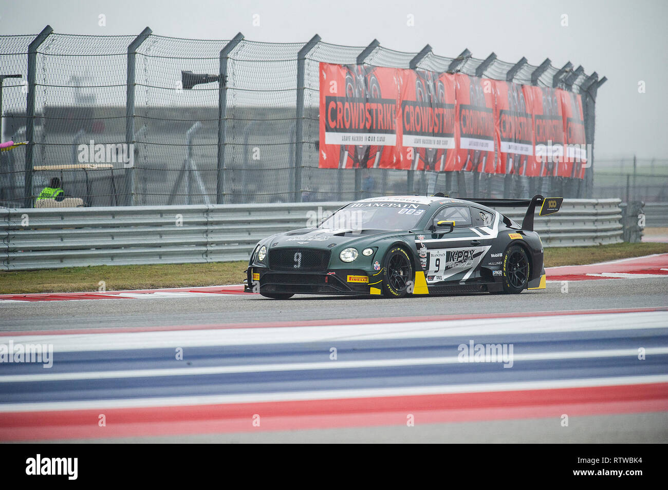 Austin, Texas, USA. 02nd Mar, 2019. Andy Soucek Driver 2 #09 Bentley Continental GT3 with K-PAX Racing in action GT SprintX - Pro at the Blancpain GT World Challenge, Circuit of The Americas in Austin, Texas. Mario Cantu/CSM/Alamy Live News Stock Photo