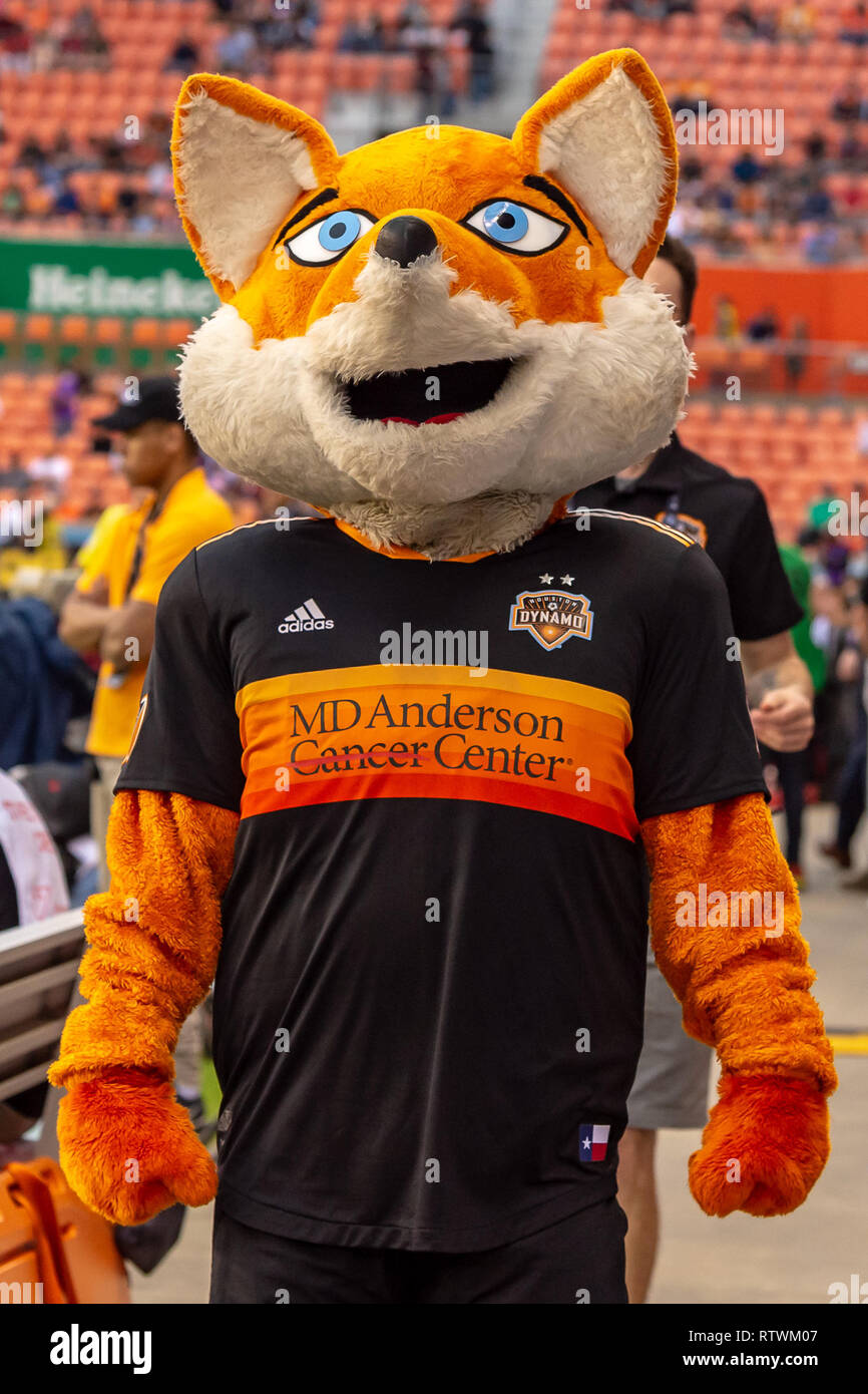 March 02, 2019 Houston Dynamo mascot Diesel prior to the match between
