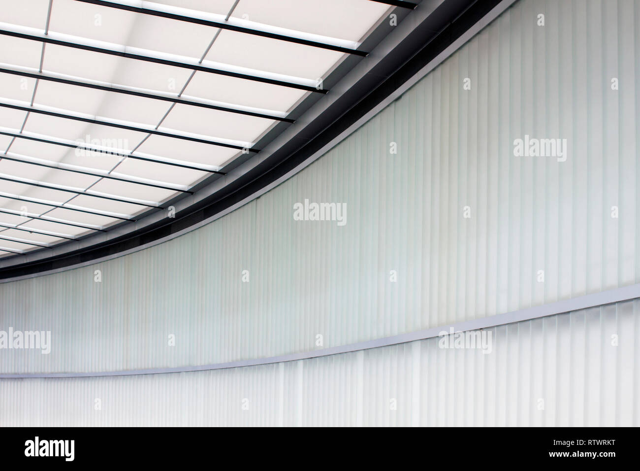 Skylight In The Building With White Louvres Natural Light Washes