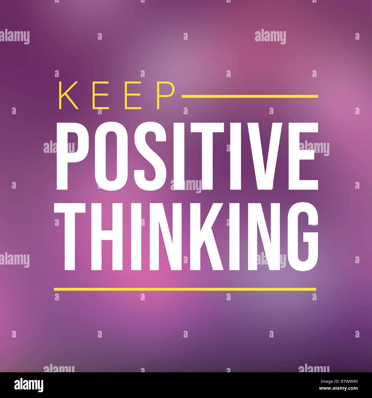 keep positive thinking. Motivation quote with modern background vector ...