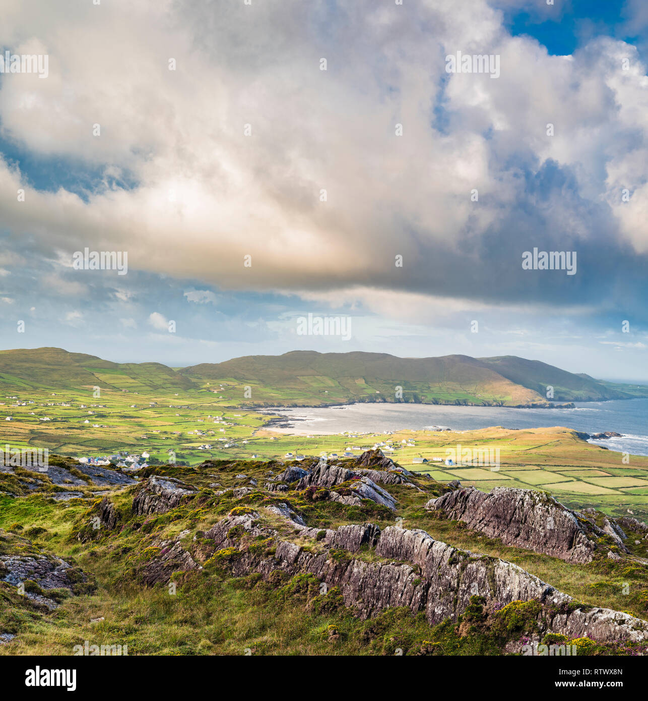 View from the Beara Way walking path above the village of Allihies