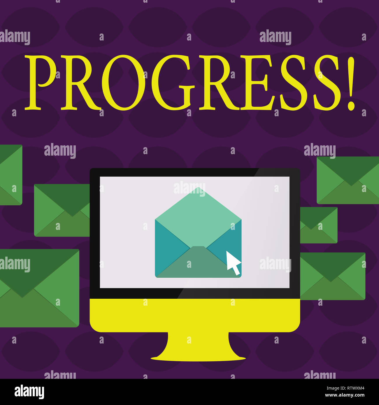 Promising Progress Text sign showing Progress. Conceptual photo Development Growth Process ...
