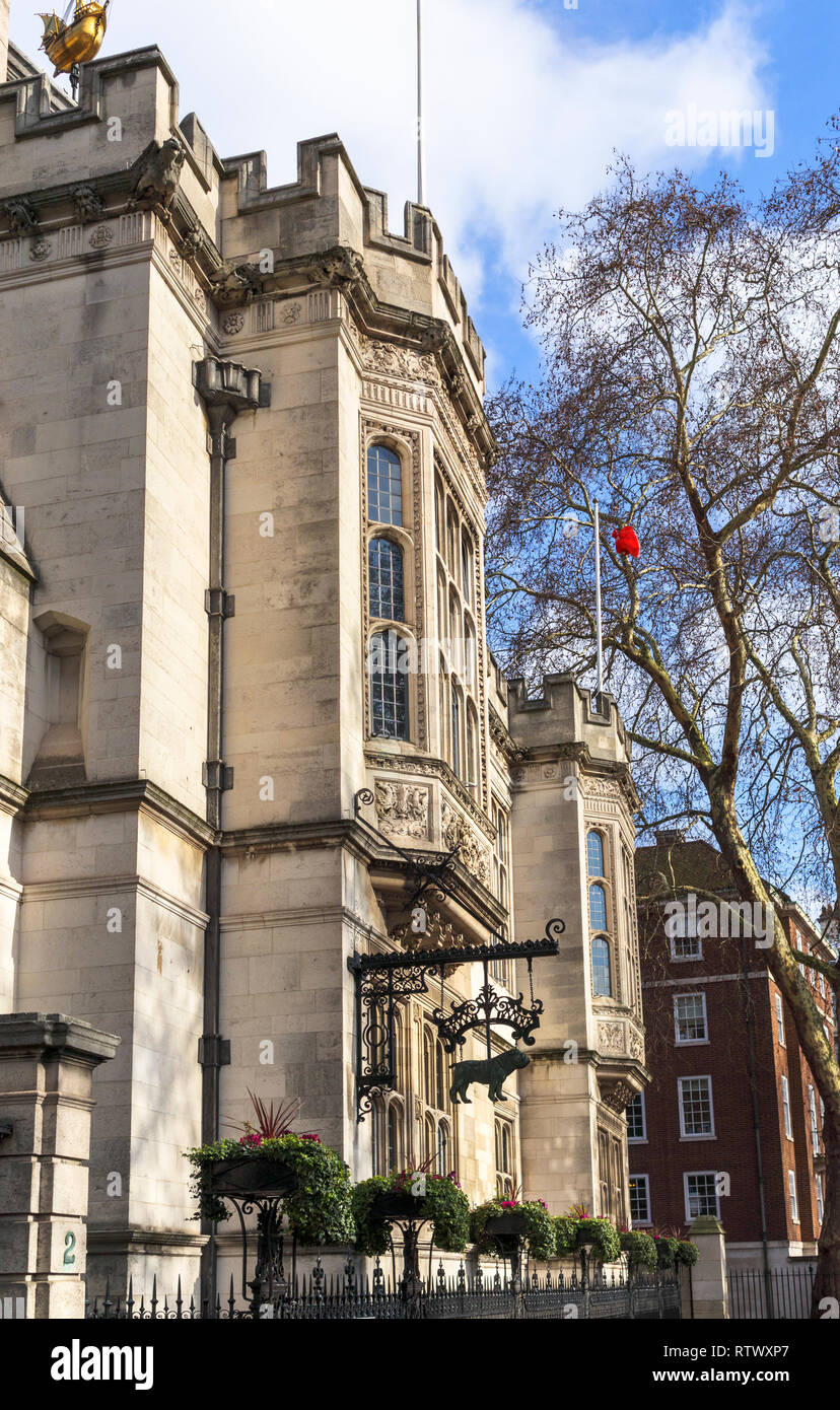 Two Temple Place, formerly Astor House, Temple, London WC2, a neo-Gothic mansion managed by the Bulldog Trust for exhibition space and events Stock Photo