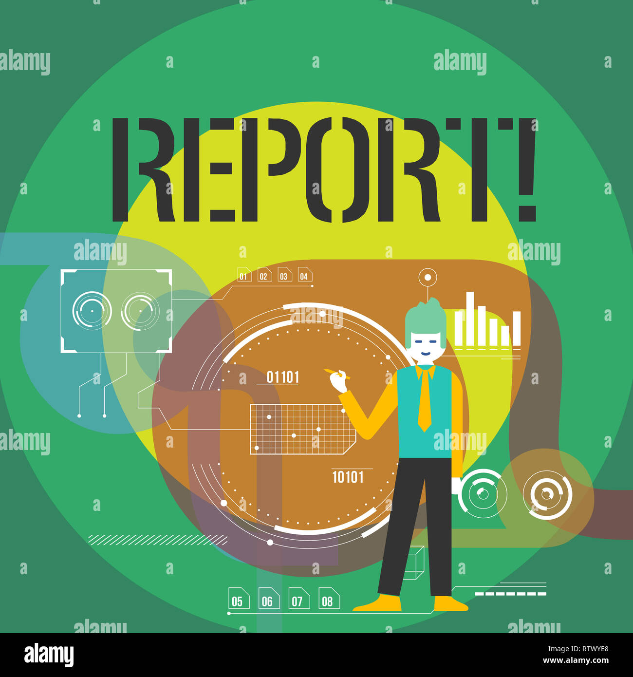 Word writing text Report. Business concept for Information Spoken or ...