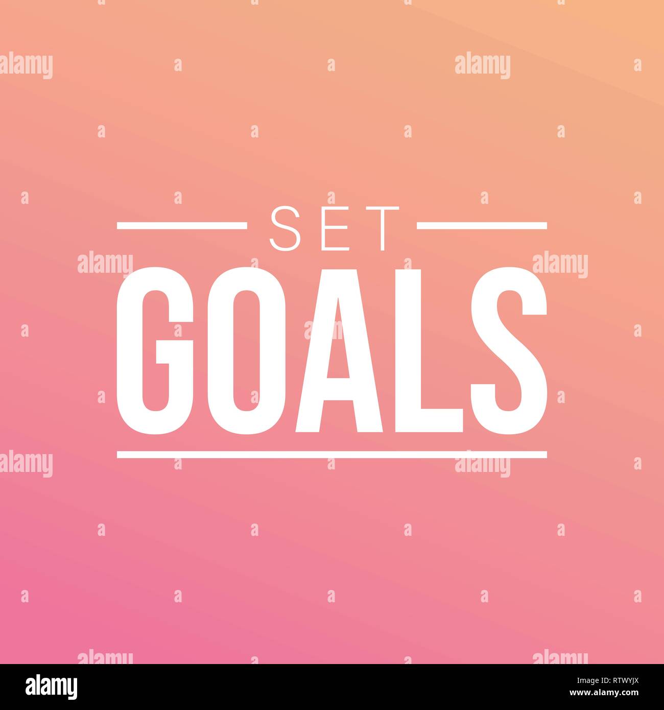 set goals. Life quote with modern background vector illustration Stock