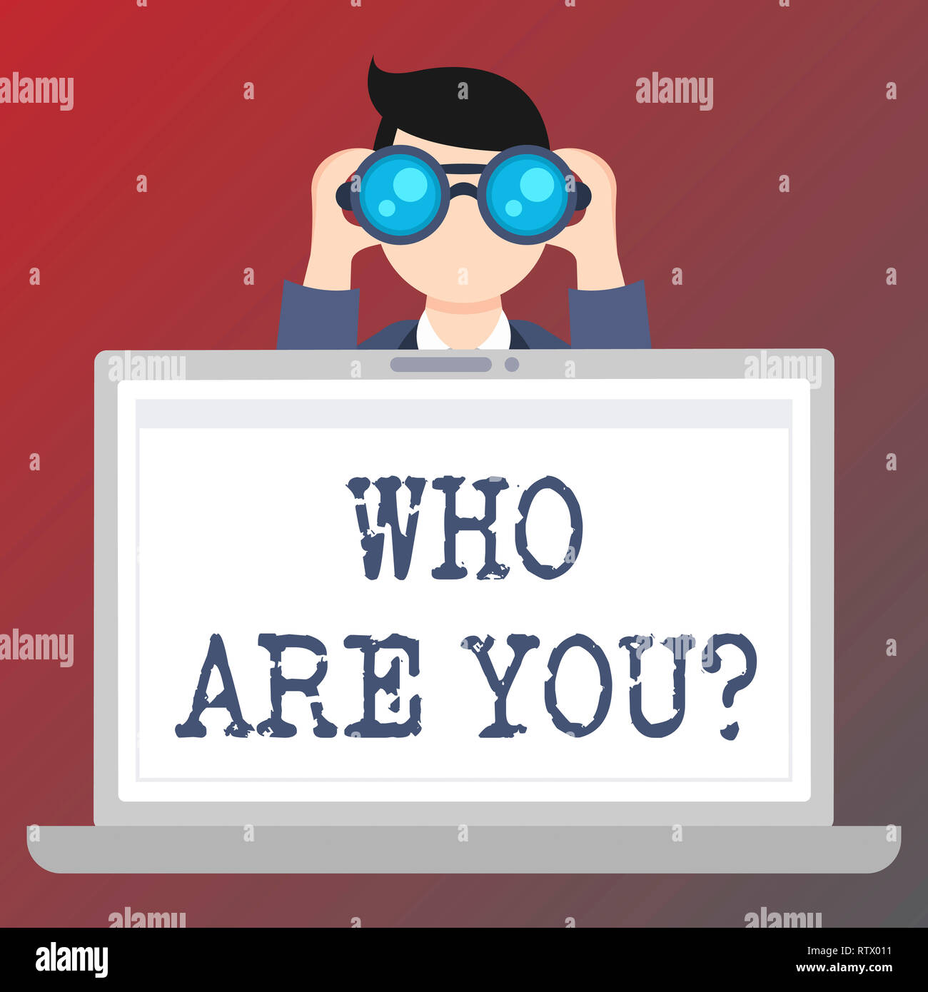 Handwriting text writing Who Are You question. Concept meaning Identify