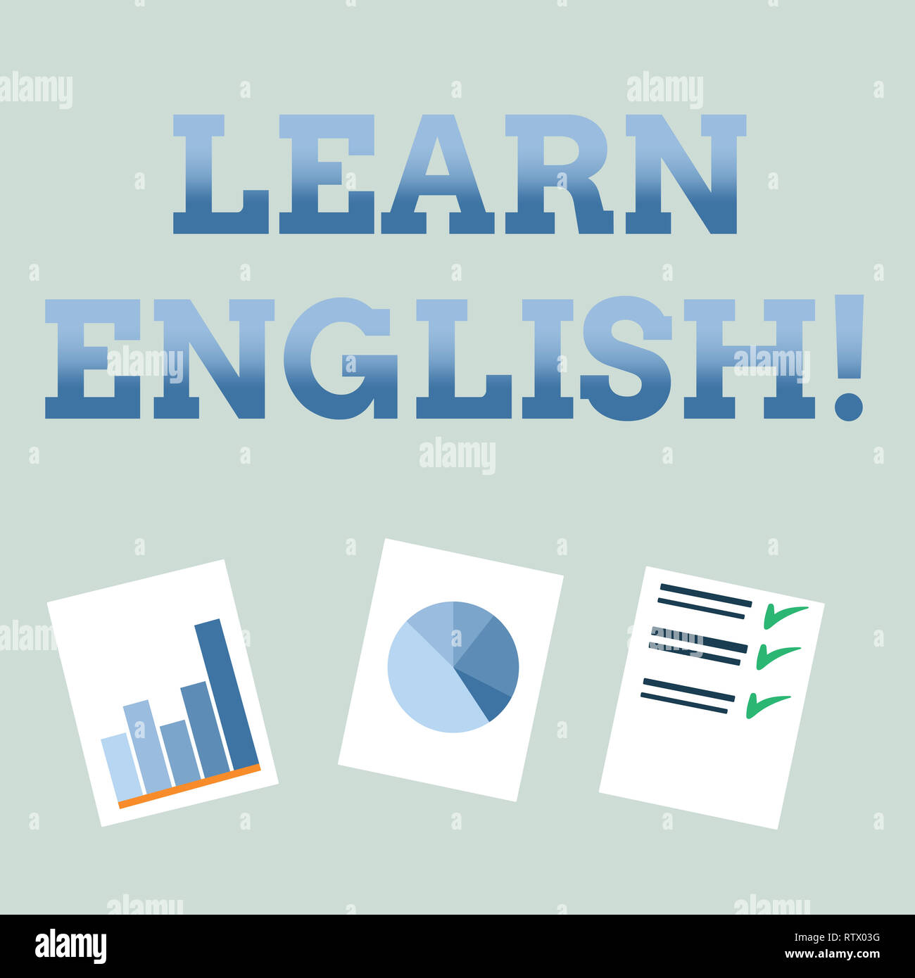 Handwriting text Learn English. Concept meaning Study another Language Learn Something Foreign