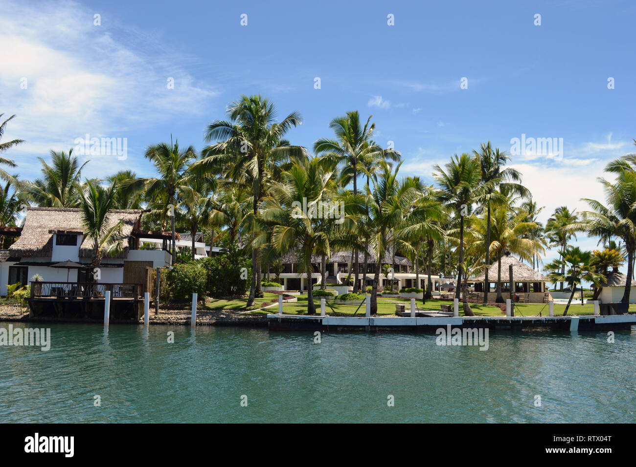Resort in the Pacific Harbour, Viti Levu,  Fiji Stock Photo
