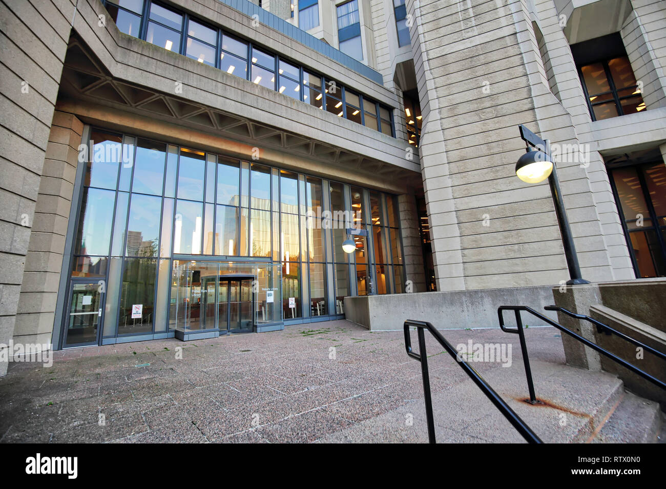Toronto, Canada-March 1, 2018: Thomas Fisher Rare Book Library building in the University of Toronto, the largest repository of publicly accessible ra Stock Photo