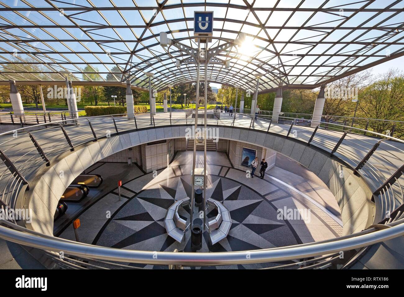 Underground station Westfalenhallen, Dortmund, Ruhr area, North Rhine-Westphalia, Germany Stock Photo