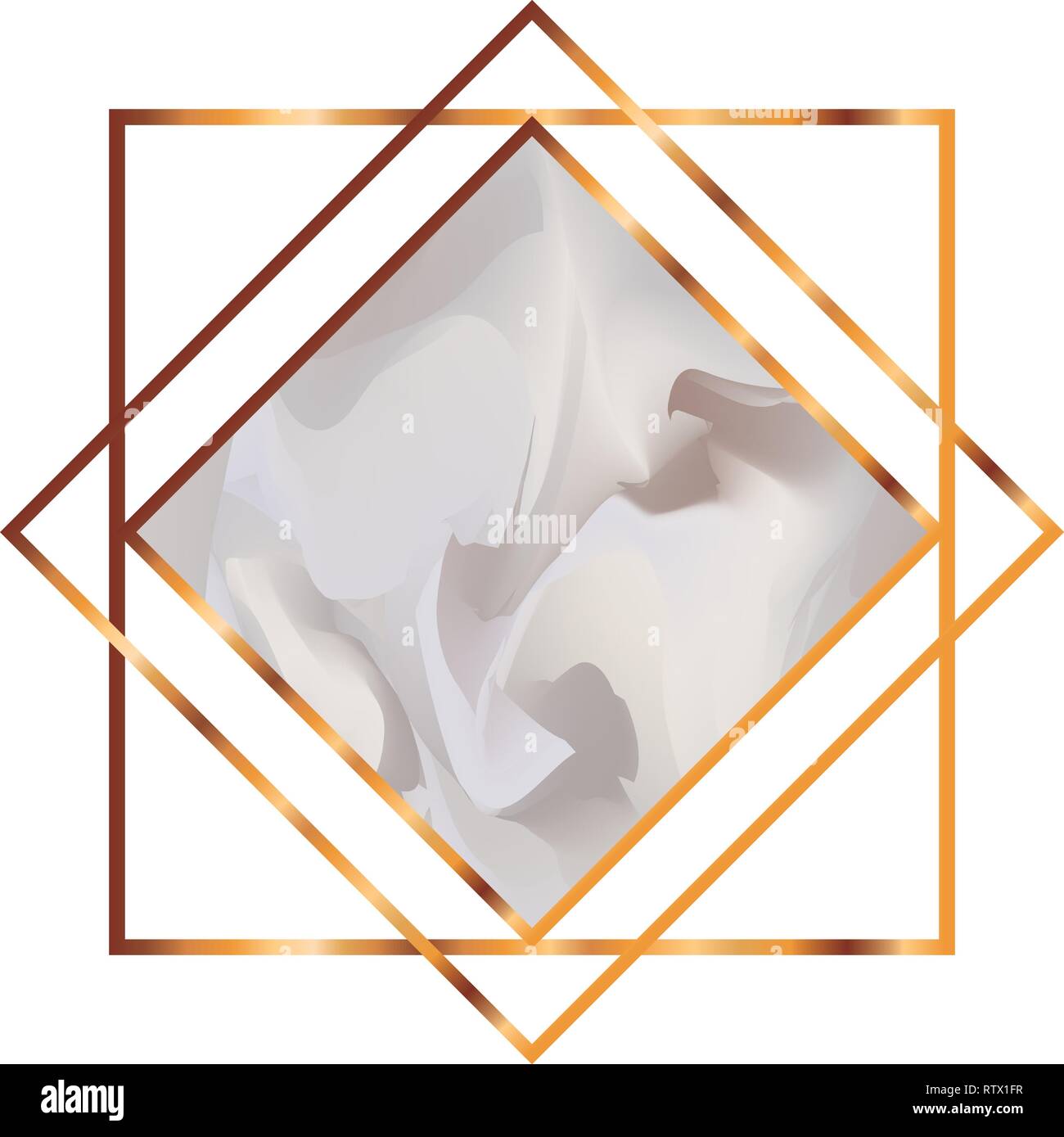golden square with frame icon Stock Vector Image & Art - Alamy