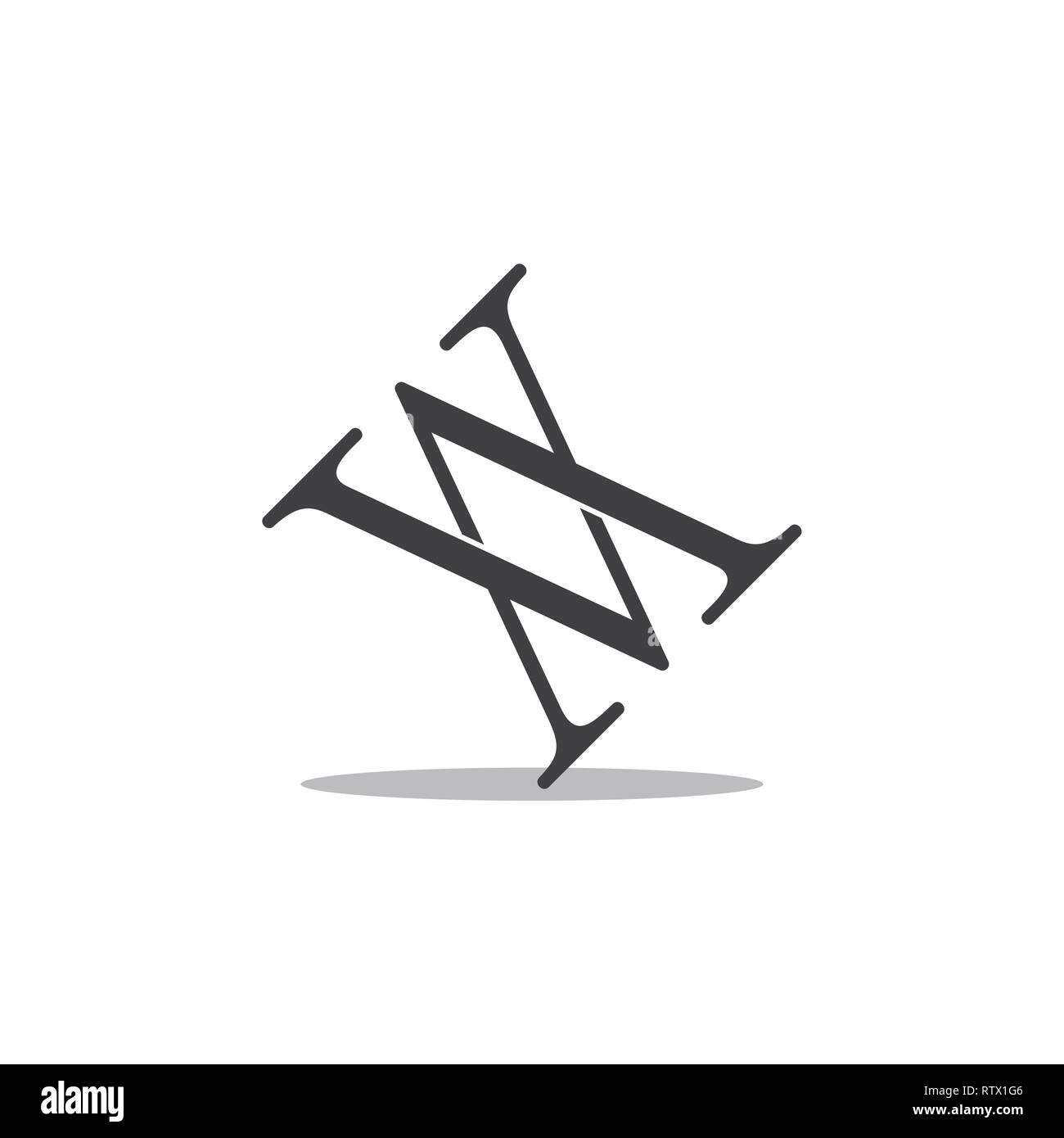 letters av linked logo vector Stock Vector