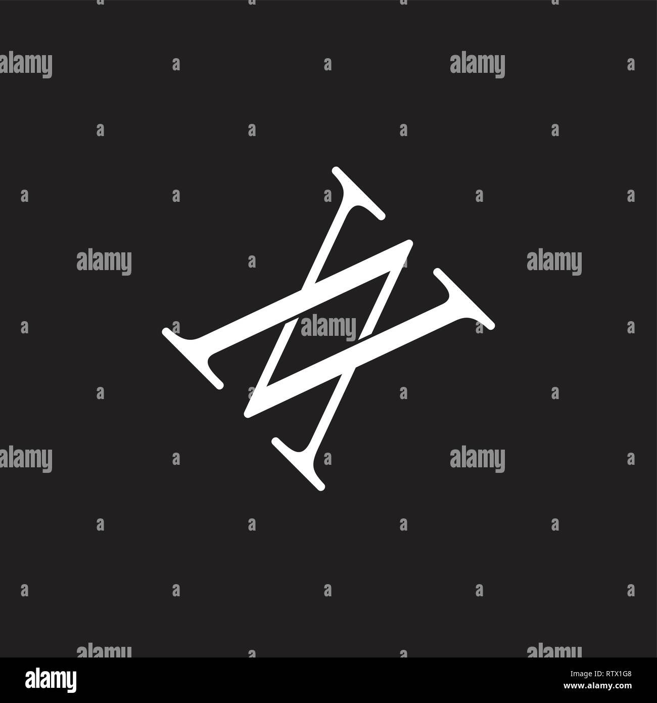 abstract letter av simple linked brand logo Stock Vector