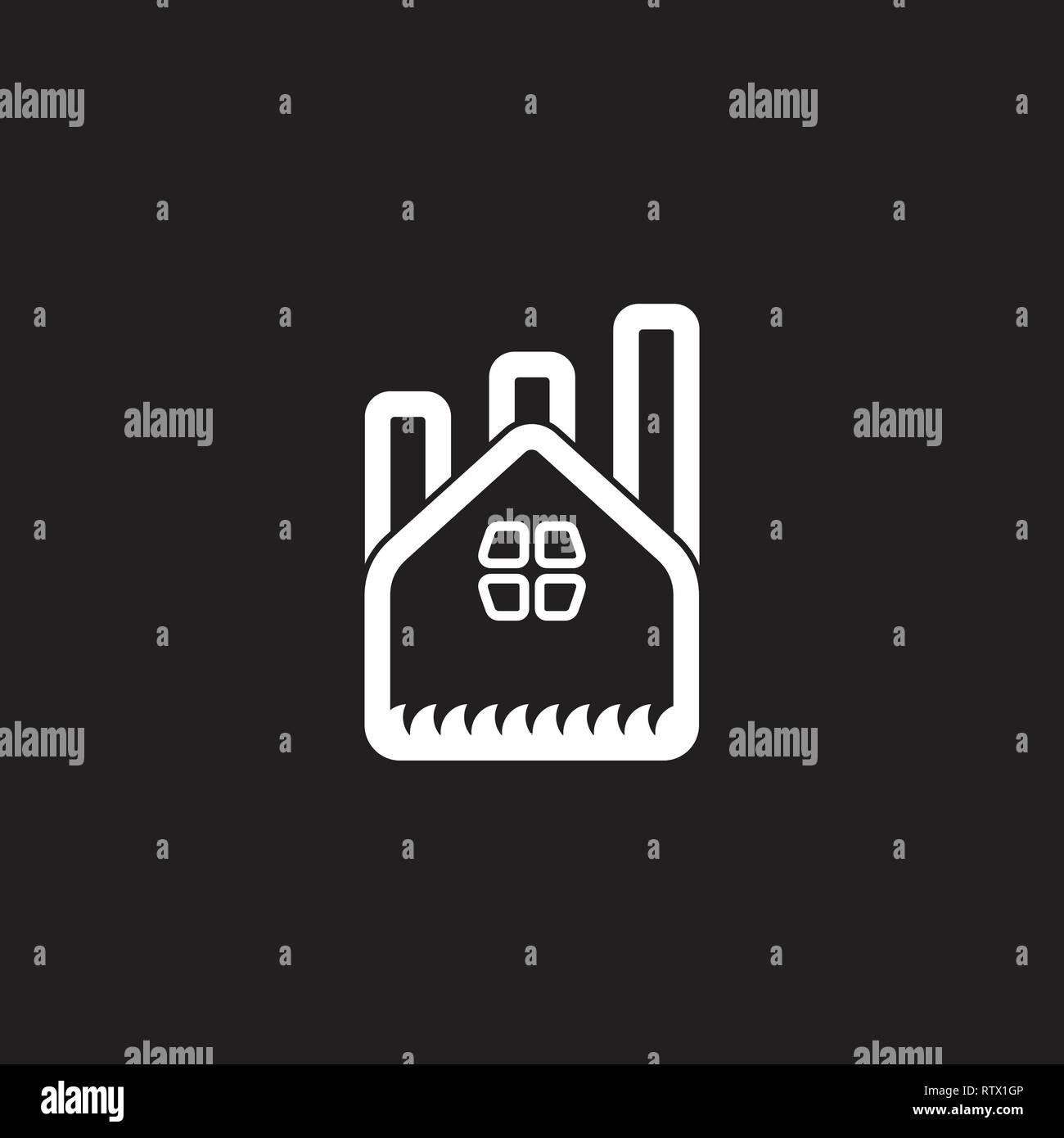 cute chart design factory symbol logo Stock Vector