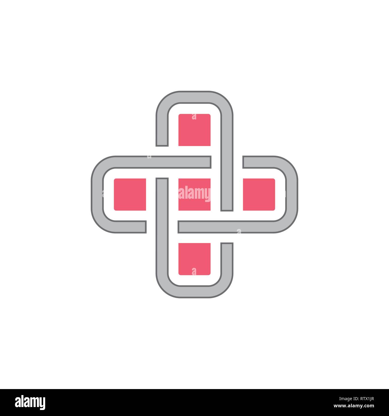 plus line geometric logo vector Stock Vector Image & Art - Alamy