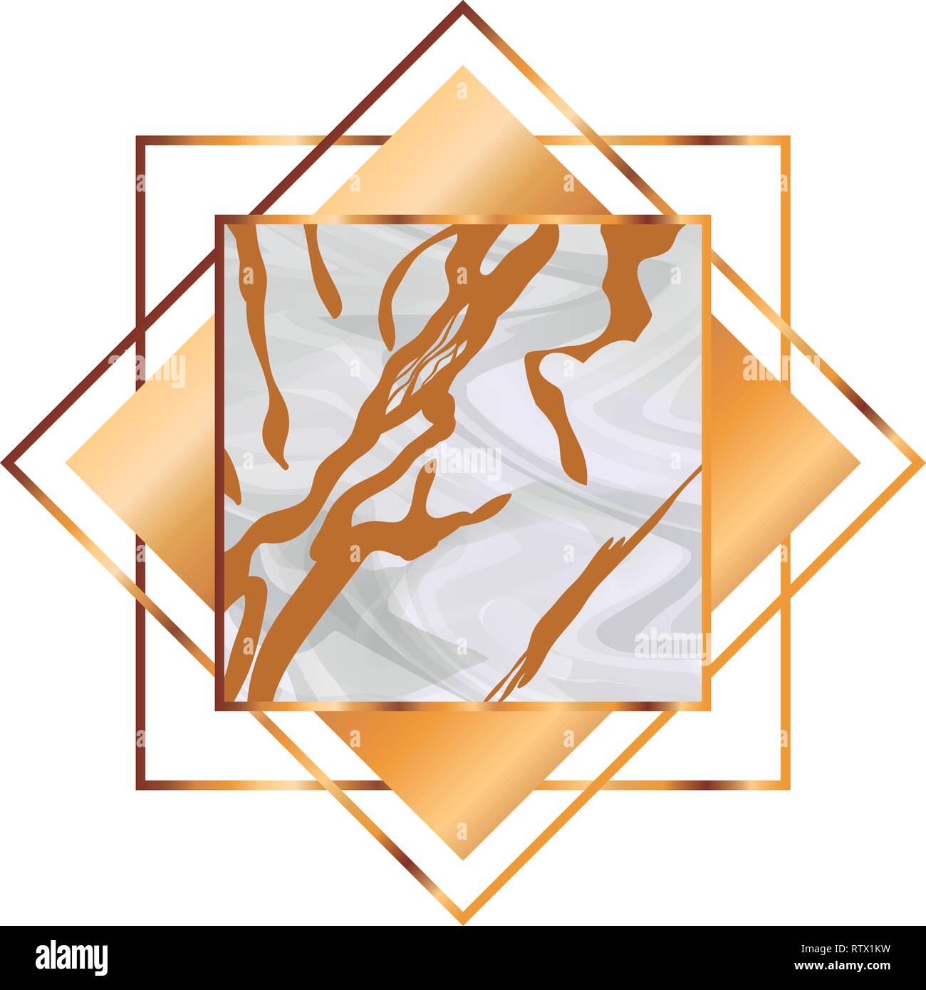 golden square with frame icon Stock Vector Image & Art - Alamy