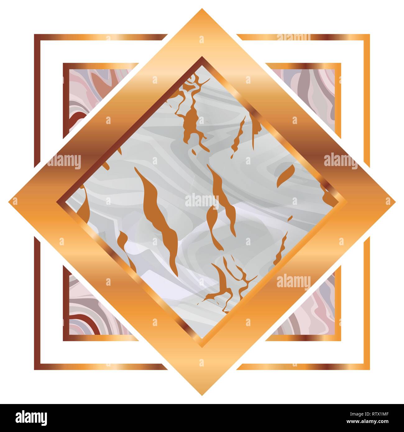 golden square with frame icon Stock Vector Image & Art - Alamy