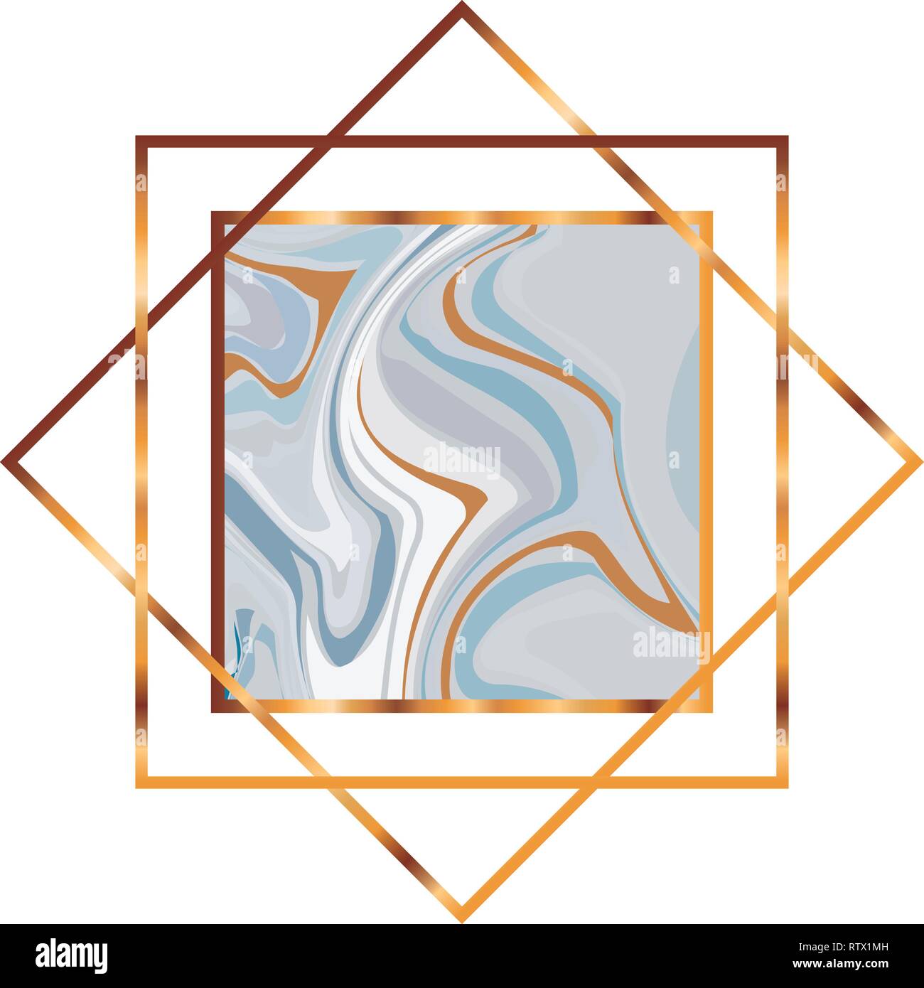 golden square with frame icon Stock Vector Image & Art - Alamy