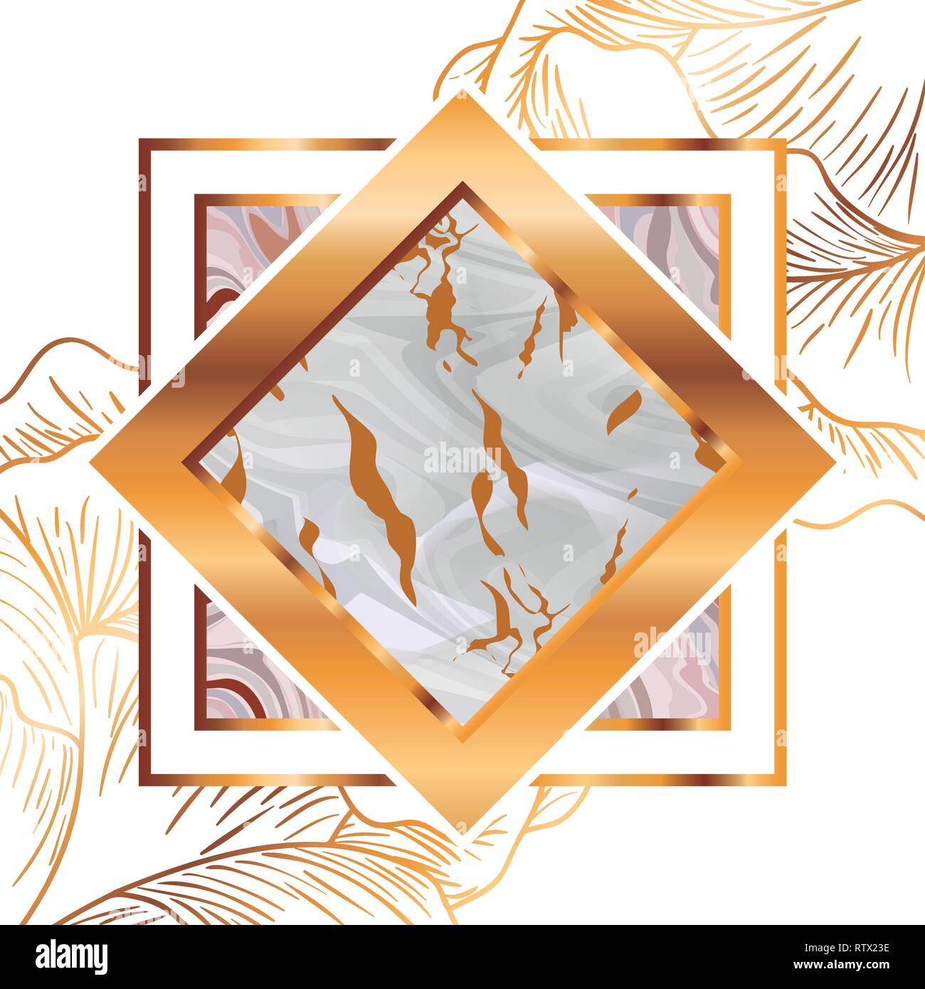 golden square with frame icon Stock Vector Image & Art - Alamy