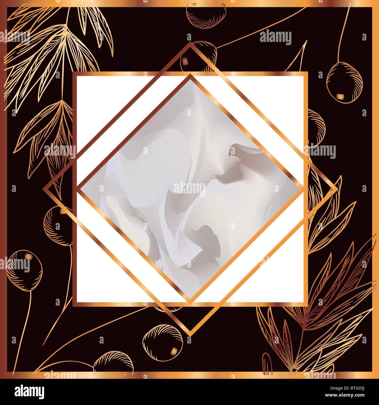 golden square with frame icon Stock Vector Image & Art - Alamy
