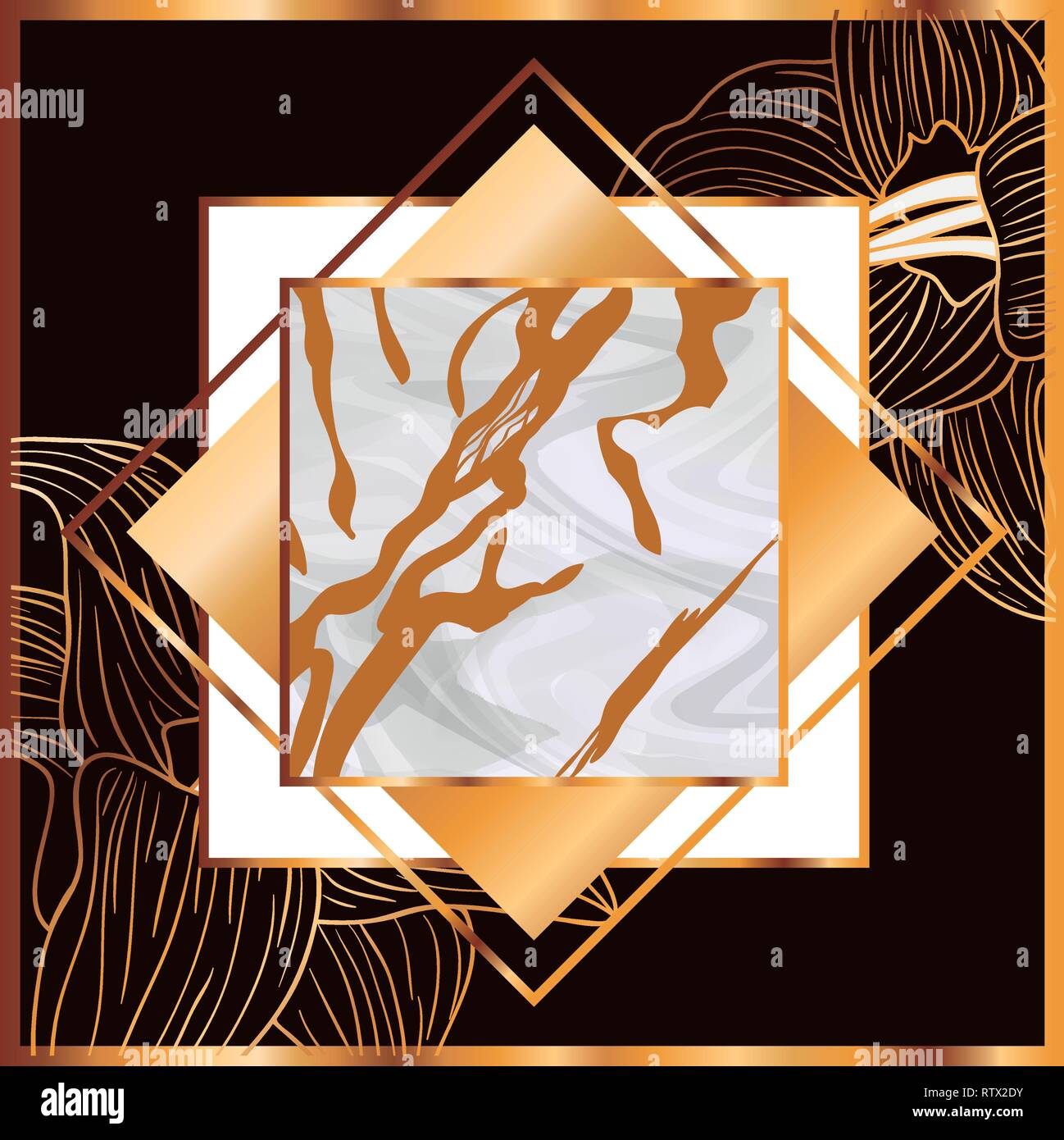 golden square with frame icon Stock Vector Image & Art - Alamy