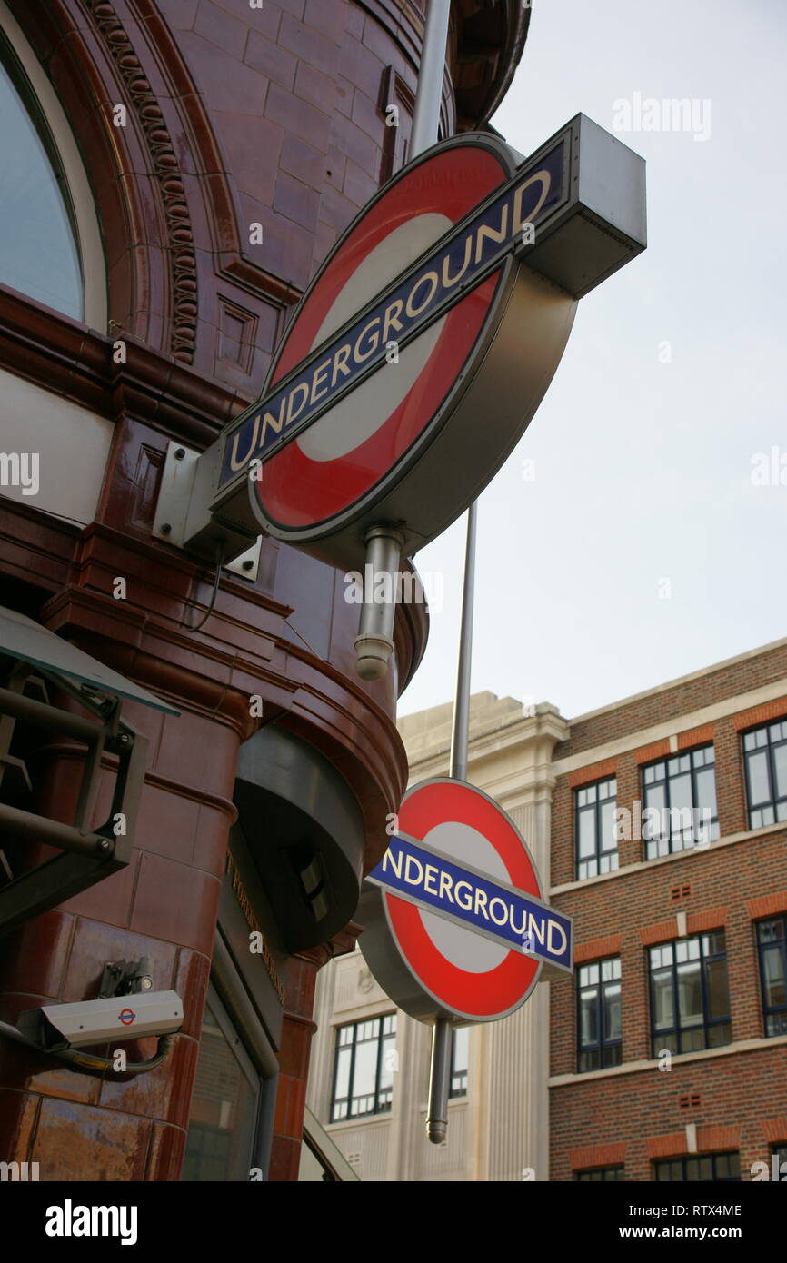 The Tube, London transport, underground electric rail system, public transport Stock Photo