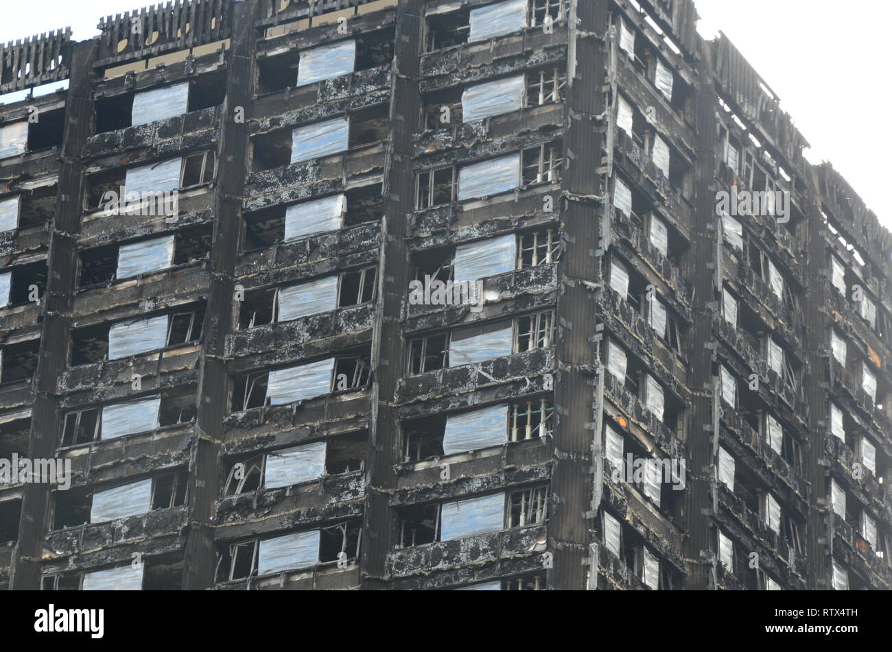 Grenfell tower fire, London, disaster zone Stock Photo Alamy