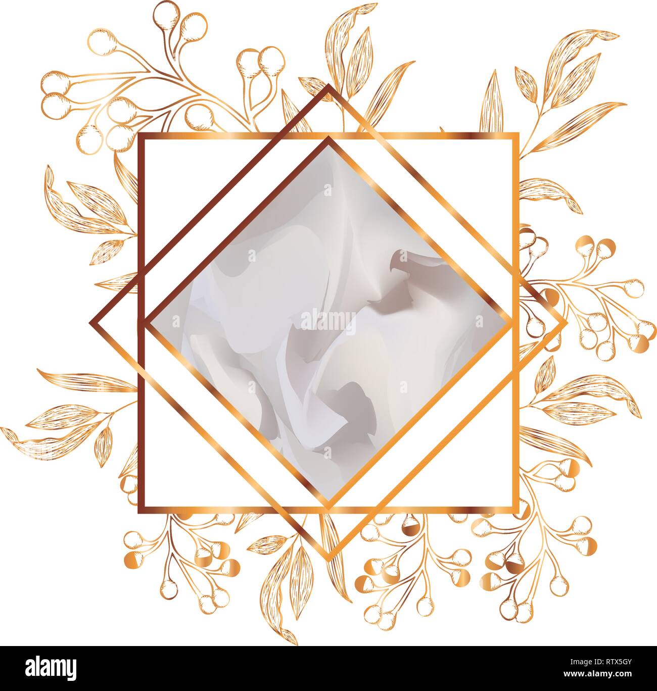 golden square with frame icon Stock Vector Image & Art - Alamy
