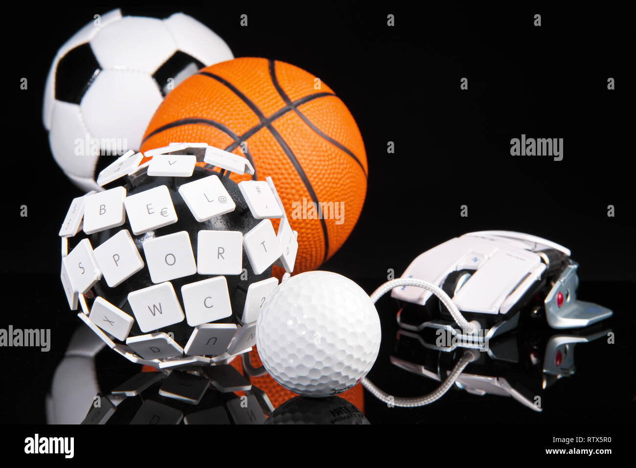 eSport Concept on black Background Stock Photo
