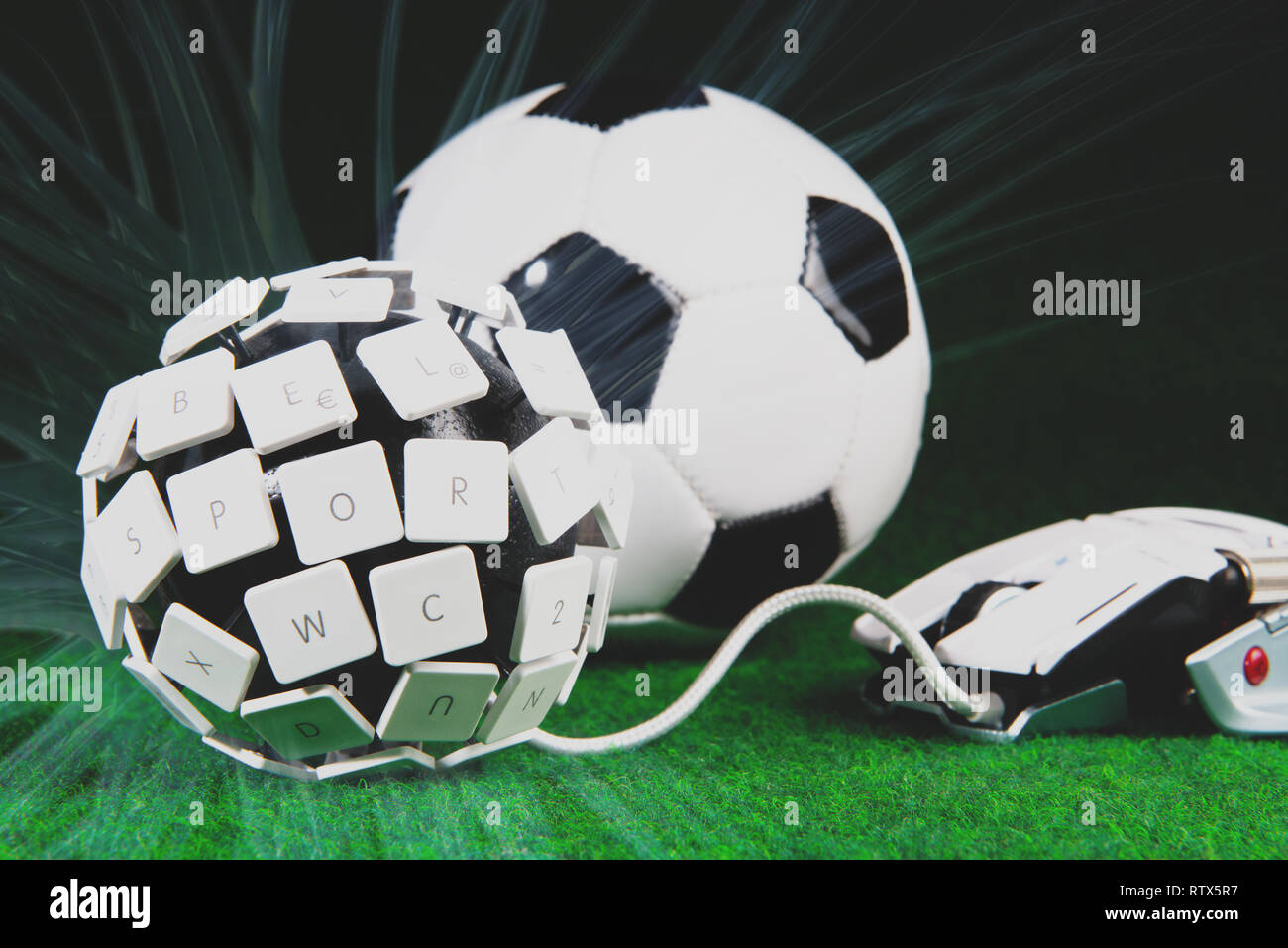 eSport Concept on green Background Stock Photo