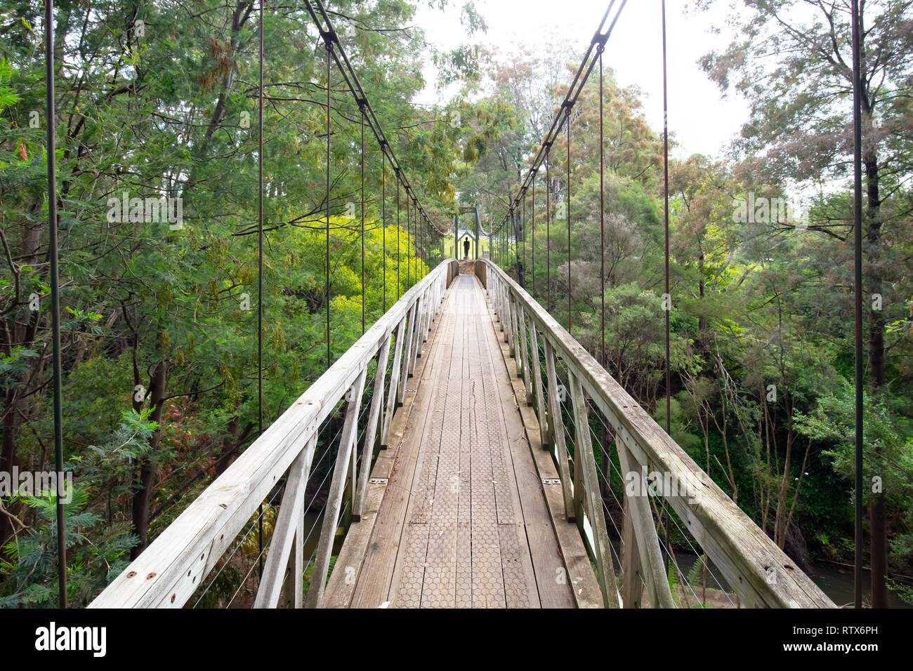 Loch Suspension Bridge Stock Photo Alamy