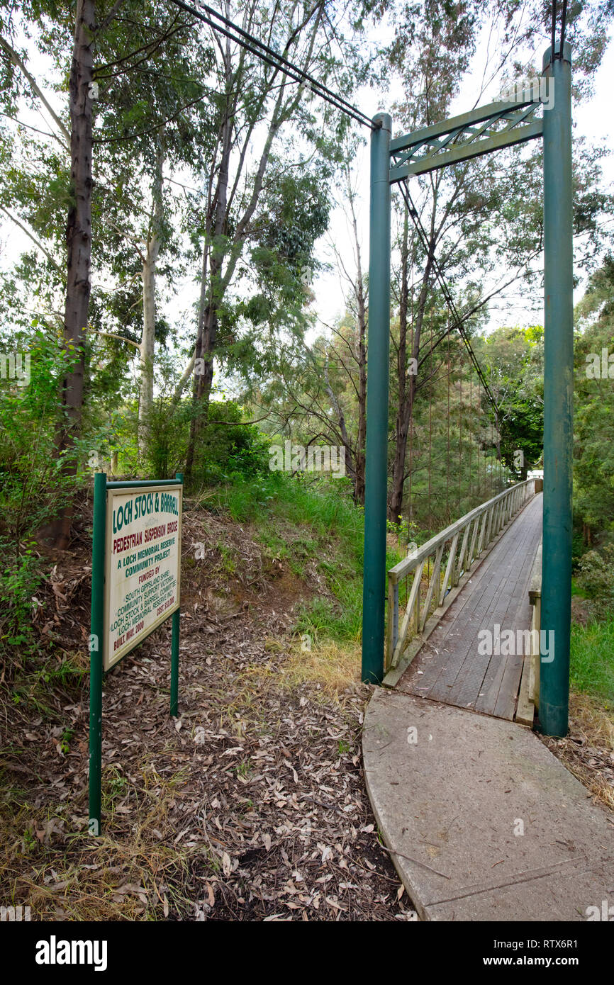Loch Suspension Bridge Stock Photo Alamy