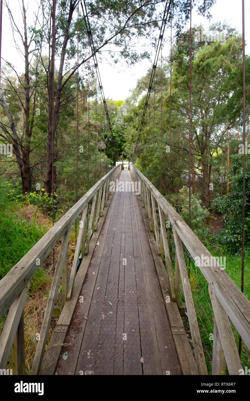 Loch Suspension Bridge Stock Photo Alamy