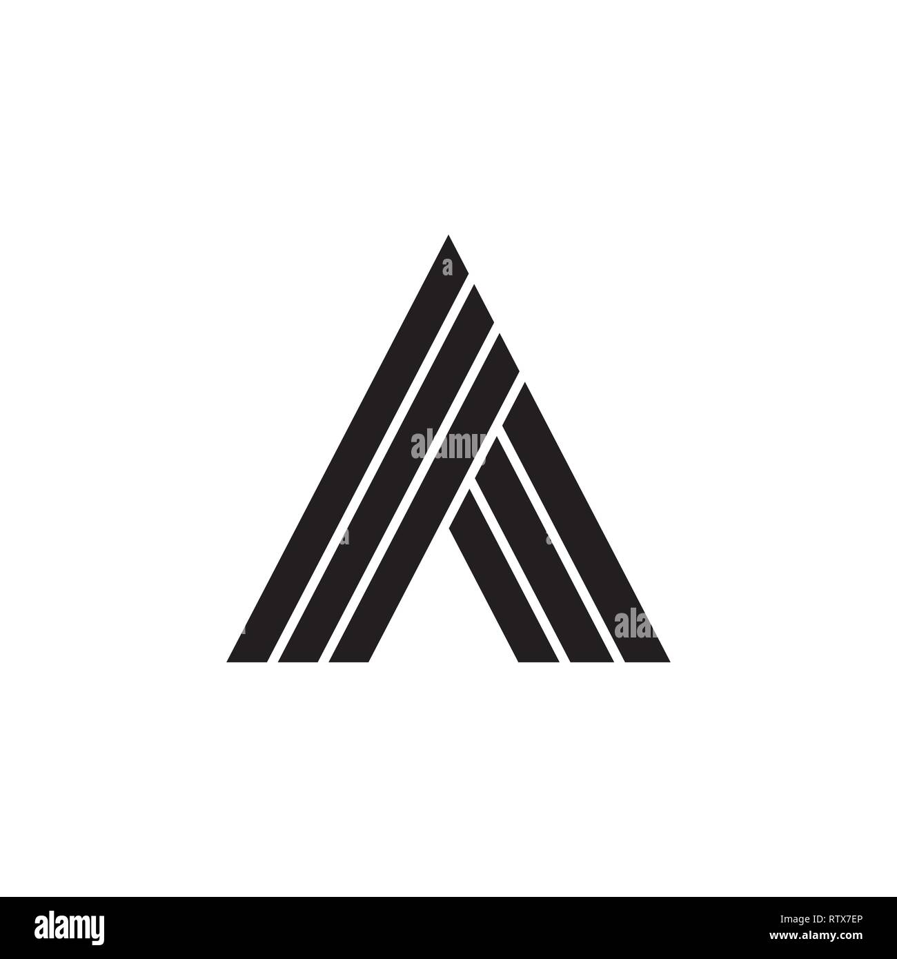 triangle stripes arrows design logo vector Stock Vector Image & Art - Alamy