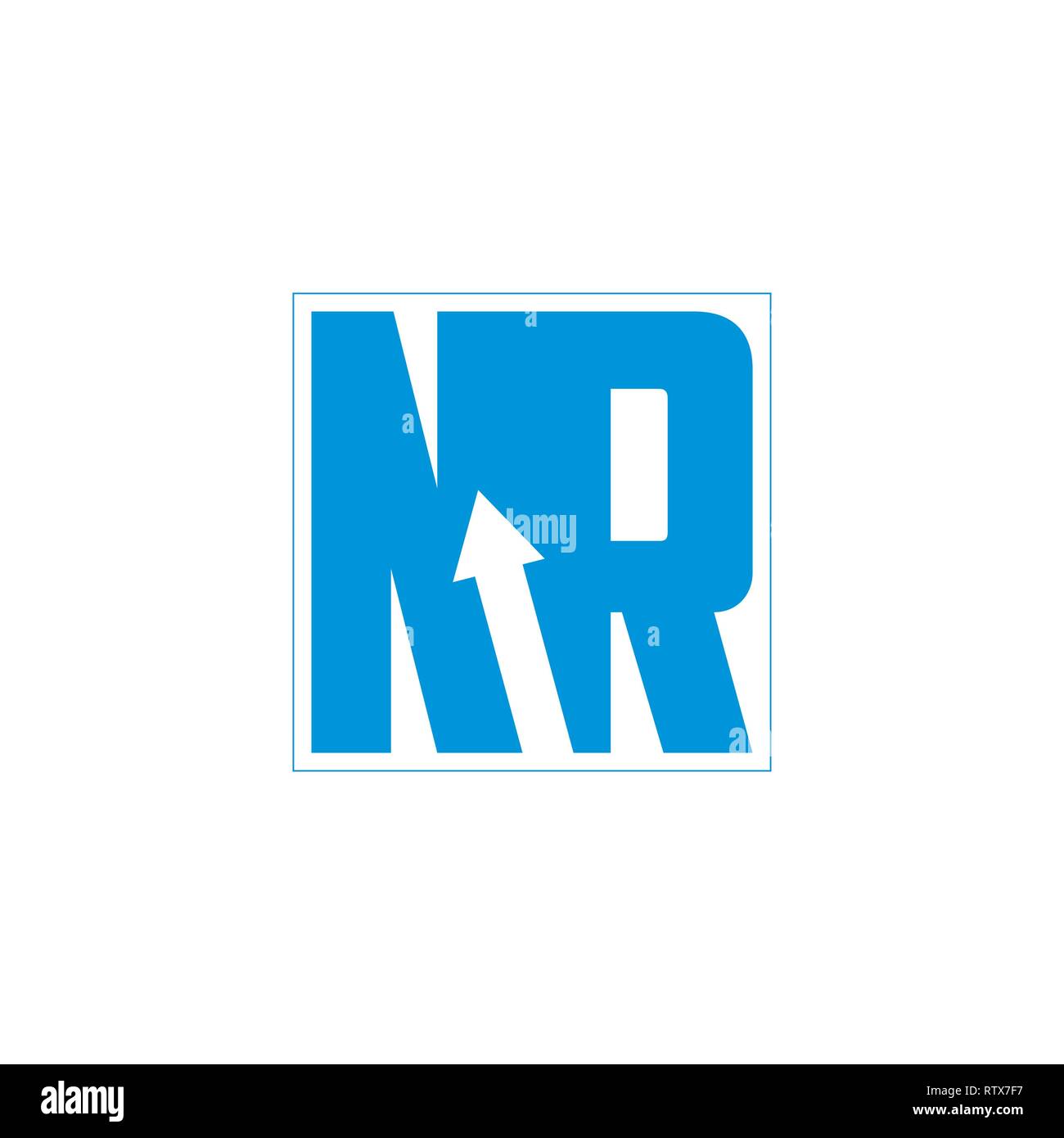 letters nr arrow up simple logo Stock Vector Image & Art - Alamy