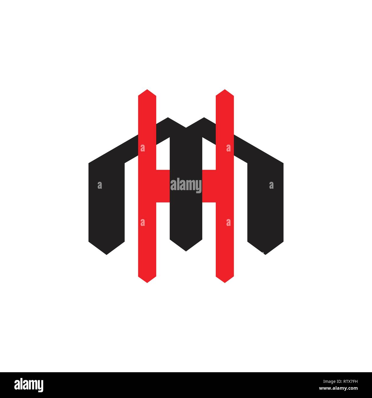 simple letters hm abstract Home shape logo Stock Vector Image & Art - Alamy