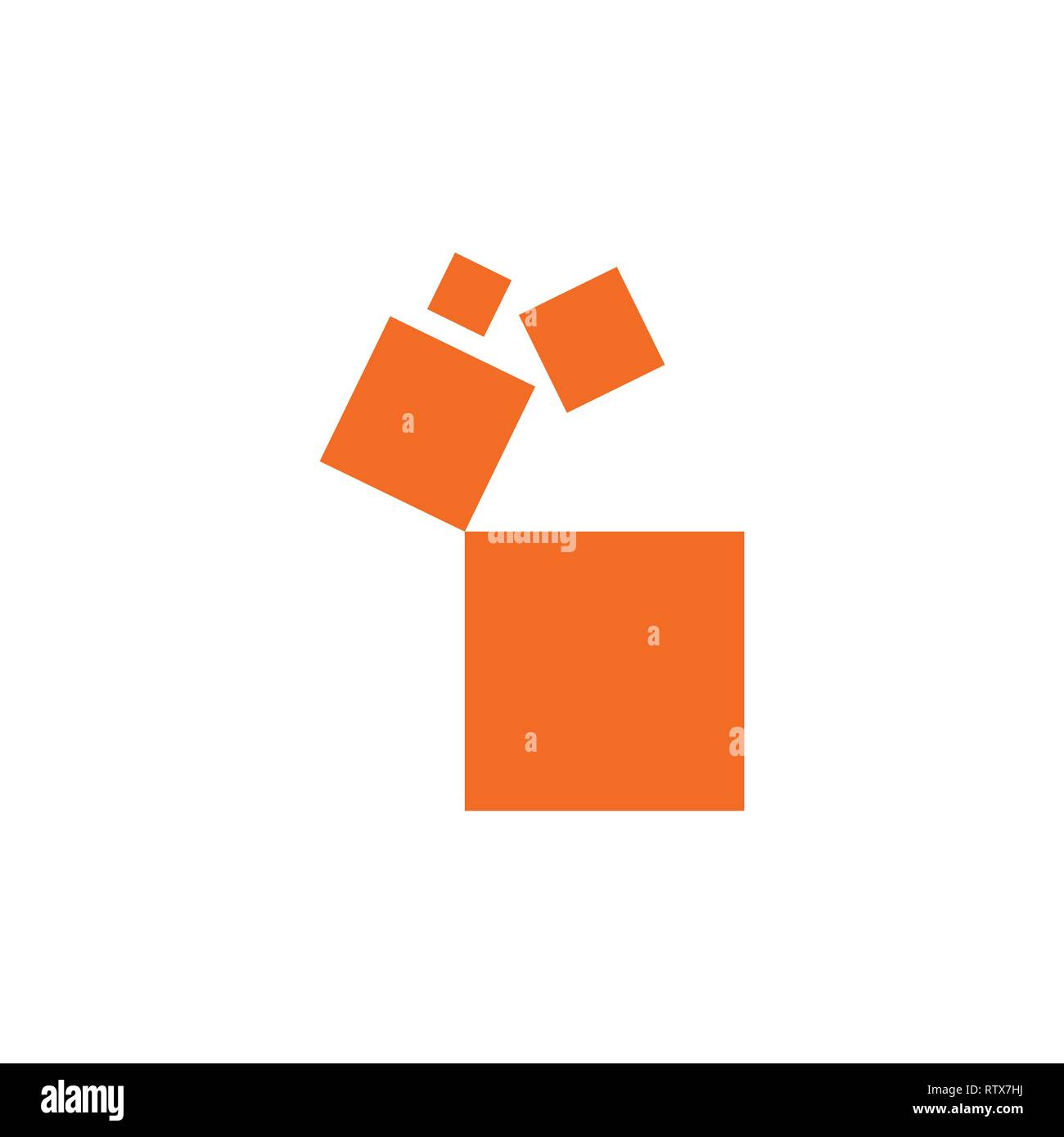 boxes fly pixels design logo vector Stock Vector Image & Art - Alamy