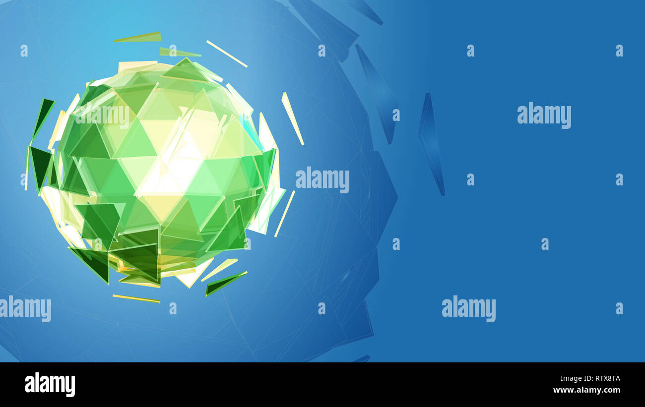 Green polygonal abstract sphere combination by triangle shape graphic ...