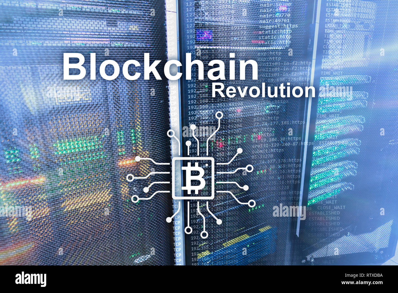 Blockchain revolution, innovation technology in modern business Stock ...