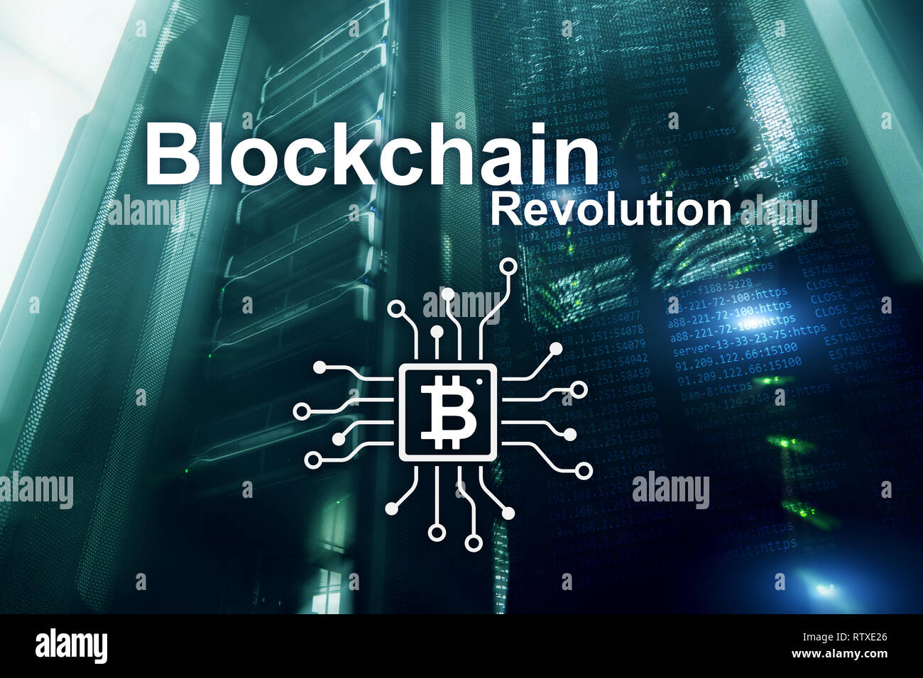 Blockchain revolution, innovation technology in modern business Stock ...