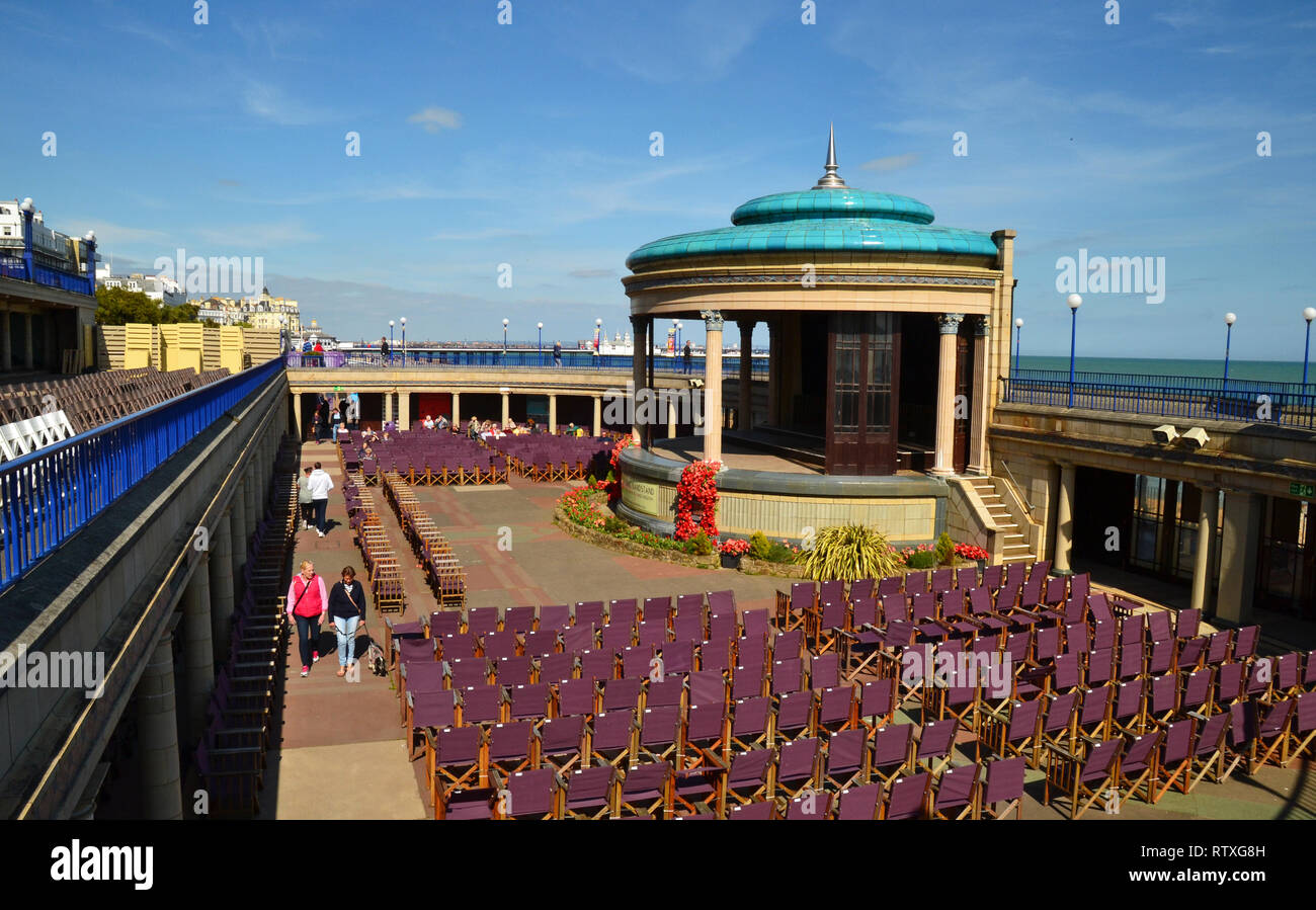 The Bandstand, Eastbourne, East Sussex, UK. Entertainment venue on the seafront Stock Photo
